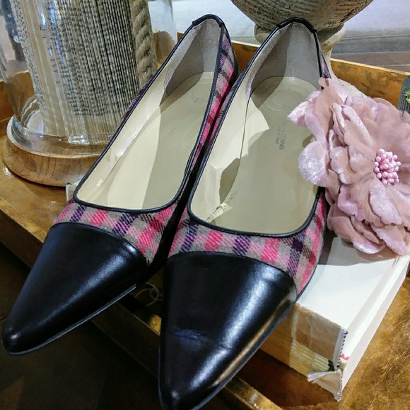 Casual Corner Made in Italy Plaid Heels 7.5M - Picture 1 of 3